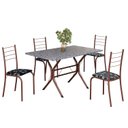 Ver imagem 2 de Conjunto Sala de Jantar Mesa Retangular 100x60cm Tampo Granito Ocre 4 Cadeiras Rio