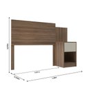 Ver imagem 4 de Cabeceira de Solteiro Altesa 1 Gaveta e 1 Nicho