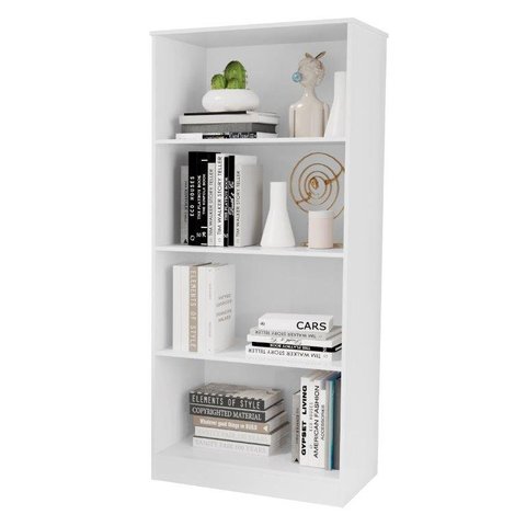 Multiuso / Livreiro Ja com Prateleiras para a Organização da Sua Casa Cor Branco Jm