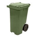 Ver imagem 7 de Lixeira Grande Contentor de Lixo com Rodas 240 Litros Vm Cor:branco