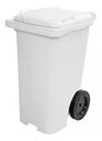 Ver imagem 2 de Lixeira Grande Contentor de Lixo com Rodas 240 Litros Vm Cor:branco