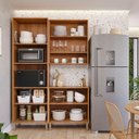 Ver imagem 5 de Armário de Cozinha Divina com Torre Quente 150 Cm 8 Portas Cinamomo/off White