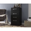 Ver imagem 1 de Cômoda Suprema 4 Gavetas 100% MDP Preto