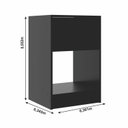 Ver imagem 3 de Mesa de Cabeceira Bravo com Gaveta e Nicho Preto
