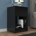 Ver imagem 1 de Mesa de Cabeceira Bravo com Gaveta e Nicho Preto