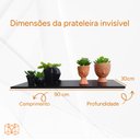 Ver imagem 3 de 4 Prateleiras Invisíveis Pretas 90x30x1,5: Estilo e Funcionalidade para Cada Ambiente