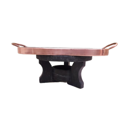 Kit Fondue em Pedra Sabão para Carne 27 Cm - Fogareiro + Grelha - Curado - 2