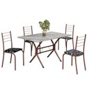 Ver imagem 2 de Conjunto Sala de Jantar Mesa Retangular 100x60cm Tampo Granito Topázio 4 Cadeiras Rio