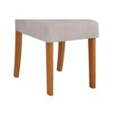 Ver imagem 7 de Conjunto: Mesa Sala Jantar Chanel C/ Tampo Madeirado C/ Vidro Orgânico 136x136cm e 6 Cadeiras Julia