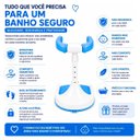 Ver imagem 5 de Suporte de Banho para Bebê em Pé Ajustável 44-54cm com Apoio Frontal e Base Antiderrapante para Box