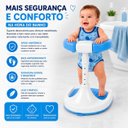 Ver imagem 3 de Suporte de Banho para Bebê em Pé Ajustável 44-54cm com Apoio Frontal e Base Antiderrapante para Box