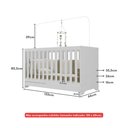 Ver imagem 7 de Kit Berço para Gêmeos 3 em 1 para Colchão 60x130cm Multimóveis Mp4392 Branco