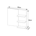 Ver imagem 6 de Armário C/ Balcão Banheiro Suspenso Bn3605 Cuba Bn3600 60cm e Espelho Bn3608 Mármore Branco -