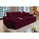 Ver imagem 3 de Sofá Londres 2.70m Retrátil e Reclinável Pillow Top - Vinho
