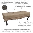 Ver imagem 3 de Puff Recamier Retrô Luis Xv Captonê para Quarto Vicenza 195cm Suede Bege S04 - D'Rossi