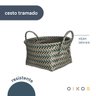 Cesto Tramado Baixo 27cm com Alças de Plástico - Oikos - 5
