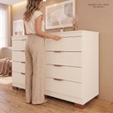 Ver imagem 7 de Cômoda Lyon 100% MDF Móveis Home | 8 Gavetas e Kit de Pés