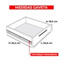 Ver imagem 4 de Cômoda Lyon 100% MDF 8 Gavetas Kit Pés