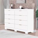 Ver imagem 1 de Cômoda Tuboarte Isadora 100% Mdf com 8 Gavetas e Kit de Pés