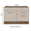 Ver imagem 3 de Balcão Gabinete de Pia 1 Porta e 2 Gavetas Rustic/crema Agata Madesa
