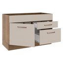 Ver imagem 5 de Balcão Gabinete de Pia 1 Porta e 2 Gavetas Rustic/crema Agata Madesa