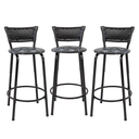 Ver imagem 1 de Kit 3 Banquetas para Balcão Cozinha Gourmet Junco Preto Bancada Ilha Banco 60cm Itagold