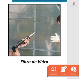 Kit Aplicador de Silicone + 2 Cola Selante Adesivo Pu 40 Cinza 400g Unipega Construção e Vedação - 5