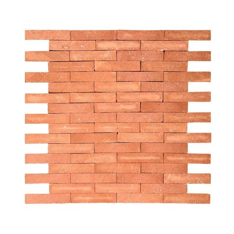 Revestimento Cerâmica Natural - Tijolinho Ollastra 5,3x24cm Marrom/Terracota