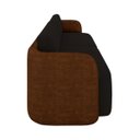 Ver imagem 6 de Sofá Living Sala de Estar Abel 240cm Bipartido Pés de Madeira Pu/veludo Marrom/preto G33 - Gran Belo