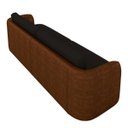 Ver imagem 7 de Sofá Living Sala de Estar Abel 240cm Bipartido Pés de Madeira Pu/veludo Marrom/preto G33 - Gran Belo