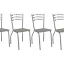 Ver imagem 1 de Conjunto 4 Cadeiras para Sala de Jantar Portugal Metal