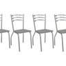 Conjunto 4 Cadeiras para Sala de Jantar Portugal Metal - 1