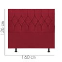 Ver imagem 2 de Cabeceira Estofada Istambul Capitonê 160cm Queen Size Box Quarto Corino Vermelho - Gat Magazine