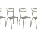 Ver imagem 1 de Conjunto 4 Cadeiras para Sala de Jantar Portugal Metal