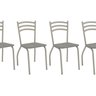Conjunto 4 Cadeiras para Sala de Jantar Portugal Metal - 1