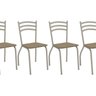 Conjunto 4 Cadeiras para Sala de Jantar Portugal Metal - 1