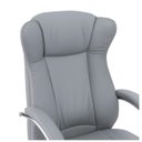 Ver imagem 7 de Cadeira Escritório Presidente Boss com Base Cromada - Corino Cinza - 31403