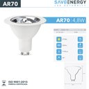 Ver imagem 2 de Kit 19 Lâmpada Led AR70 4,8w Save Energy 2700k Branco Quente