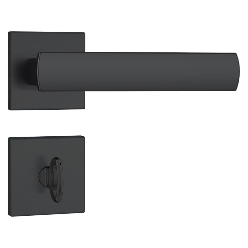 Fechadura Banheiro 823/35 Rq1 Roseta Acabamento Preto Fosco Stam