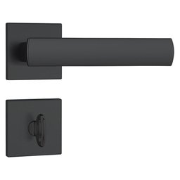Fechadura Banheiro 823/35 Rq1 Roseta Acabamento Preto Fosco Stam - 1