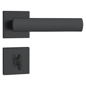 Fechadura Banheiro 823/35 Rq1 Roseta Acabamento Preto Fosco Stam
