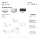 Ver imagem 7 de Kit de Acessórios para Banheiro Alto Brilho 4 Peças Grego Metal 2050at