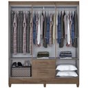 Ver imagem 4 de Guarda-roupa Casal Real 6 Portas 2 Gavetas com Espelho Atualle Móveis