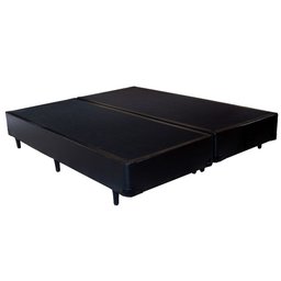 Cama Box King 193 Bipartido Bello Box - Tecido Sintético Preto - 1
