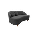Ver imagem 4 de Namoradeira Sofá Feijão Cancún 130cm Orgânica Suede Cinza