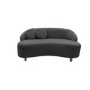 Ver imagem 3 de Namoradeira Sofá Feijão Cancún 130cm Orgânica Suede Cinza