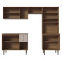 Ver imagem 2 de Armário de Cozinha Compacta 235cm Rustic/crema Gourmet Madesa 01 Rustic/crema