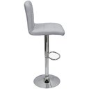 Ver imagem 2 de Kit 2 Banquetas Confort Gomos Estofada Couro Giratória C/ Regulagem Cinza