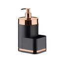 Ver imagem 1 de Dispenser Porta Detergente para Pia Eleganza Preto em Aço Carbono Rose Gold