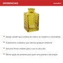 Ver imagem 3 de Vaso Garrafa Decorativo de Vidro Amarelo 9x5x5cm Enfeite Sala Mesa Estante